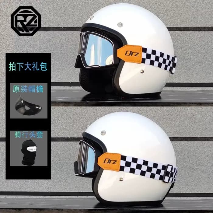 ORZ personnalisé moto 3/4 casque hommes et femmes mode rétro
