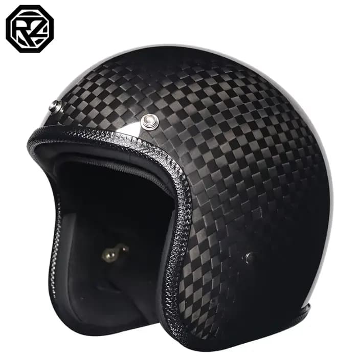 ORZ-Casque de moto à face ouverte, Demi-casque en carbone 3/4
