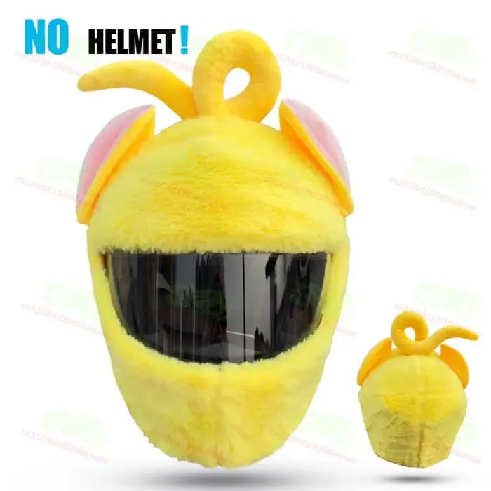 Housse de casque de moto en peluche