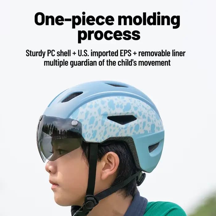 Eastinear casque de vélo pour enfants avec lunettes magnétiques léger respirant Sports de plein air