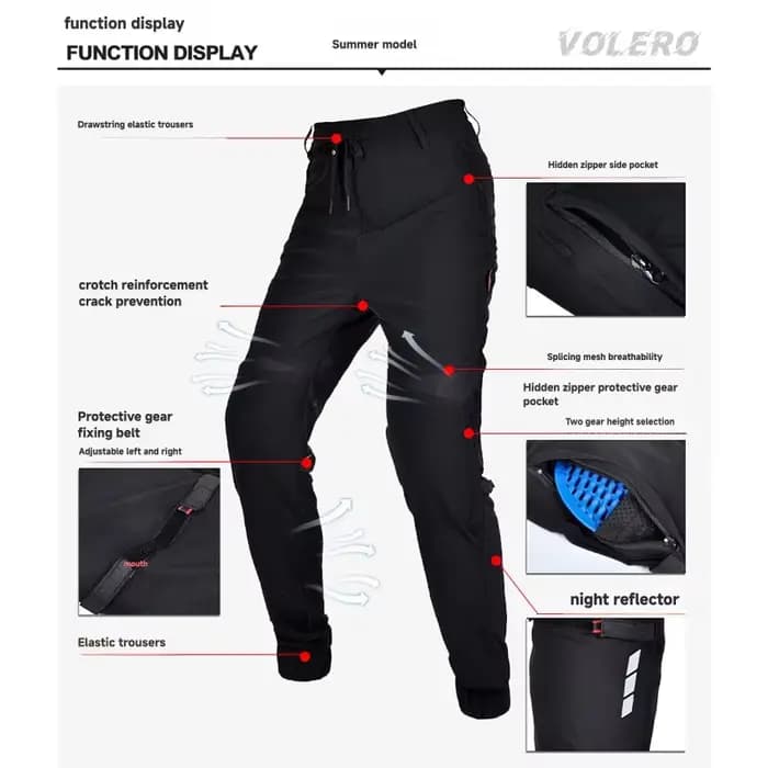 Pantalon d'équitation taille haute pour moto quatre saisons pour hommes