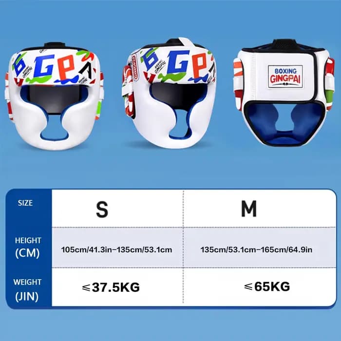 GINGPAI Kick Boxing casque karaté Muay Thai Guantes De Boxeo