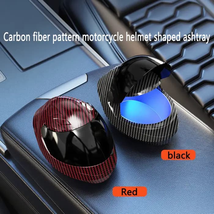 Nouvel cendrier en forme de casque de moto en fibre de carbone
