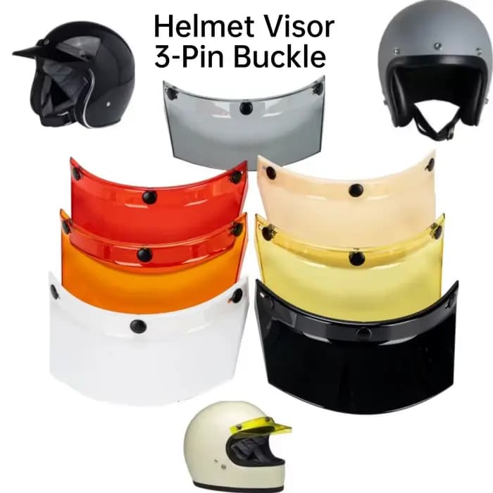 Visière de casque de moto rétro facile à installer