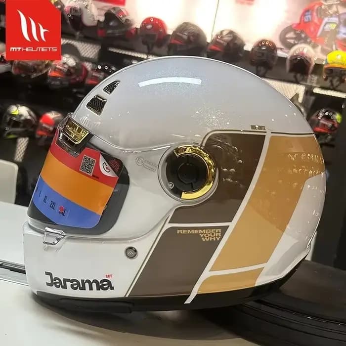 Casque de moto rétro JARmemorial pour hommes et femmes