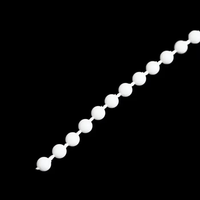 Accessoires de rideau de 10 mètres avec connecteurs, corde de rideau en plastique blanc, cordon de traction, chaîne de perles aveugles