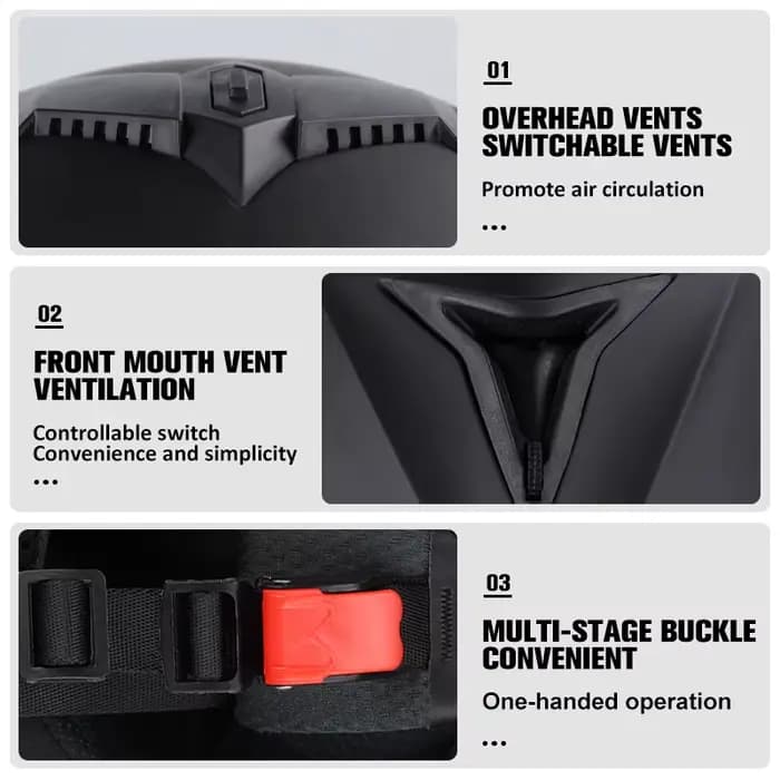 Uchoose-Casque de moto avec visière