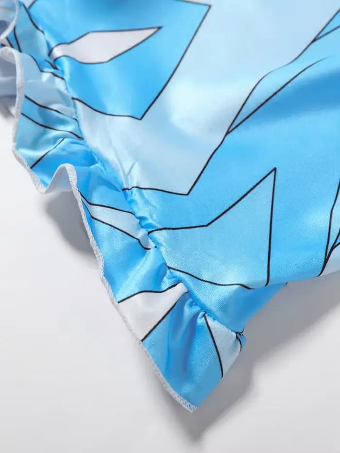 Nouvelle Combinaison Plissée Sans Manches à Col V Imprimée Sexy pour Femme, Dos Nu, Style Halter, Idéale pour la Plage et les Vacances d'Été 2026