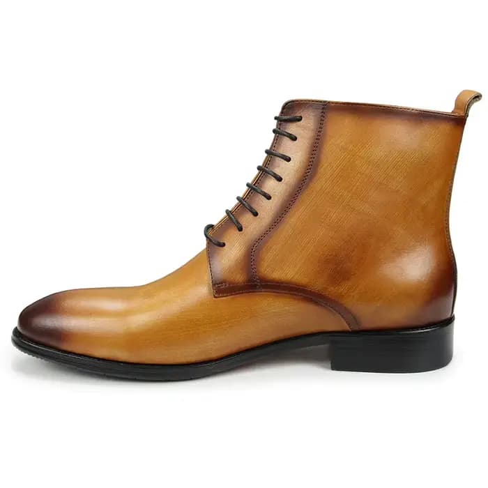 NiceBlack-Bottes de rinçage en cuir véritable faites à la main pour hommes