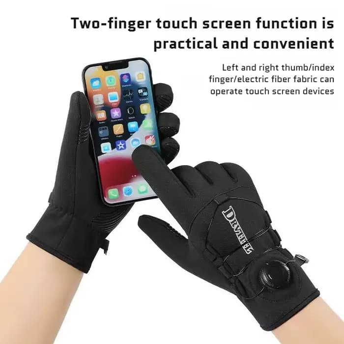 Gants de cyclisme d'hiver chauds imperméables coupe-vent unisexe avec écran tactile pour l'équitation en plein air ski course accessoires de vélo