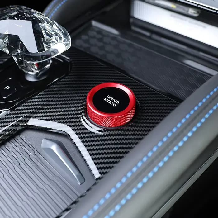 Pour Renault Grand Koleos - Cache-bouton de mode de conduite en alliage d'aluminium pour intérieur de voiture, accessoires de décoration pour mode de conduite automatique