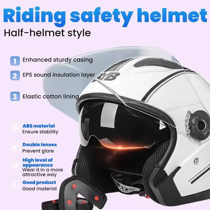 Casque de moto de style ouvert