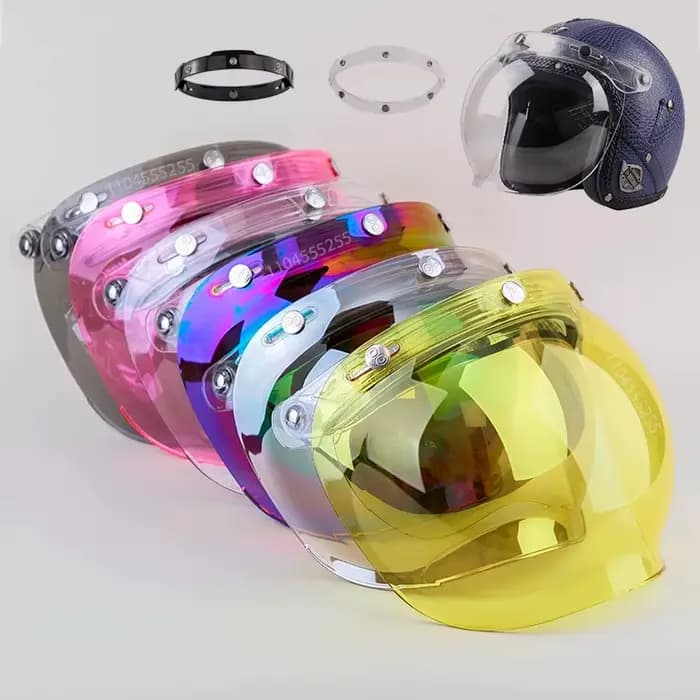 Visière de bouclier à bulles pour casque de moto