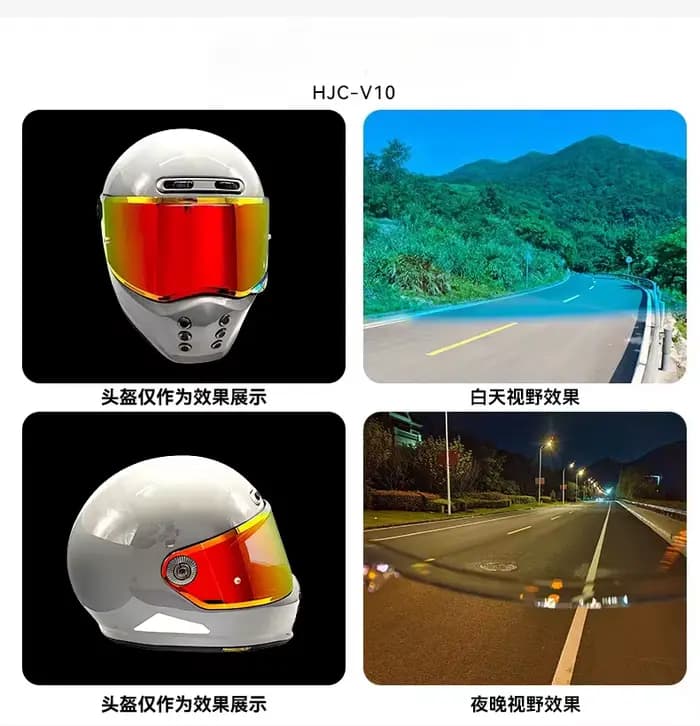Lentille de visière de casque de moto V10