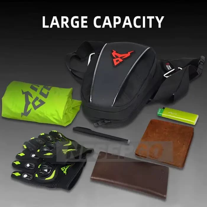 Sac de jambe de taille basse pour moto