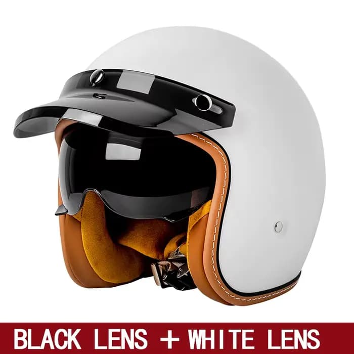 Casque de moto standard national certification 3c demi-casque pour hommes et femmes quatre saisons lentille intérieure