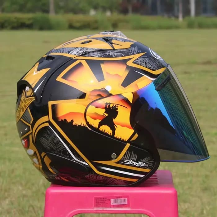 Casque de moto ouvert 3/4 SZ-Ram 3 Golden Knife Guard pour cyclisme