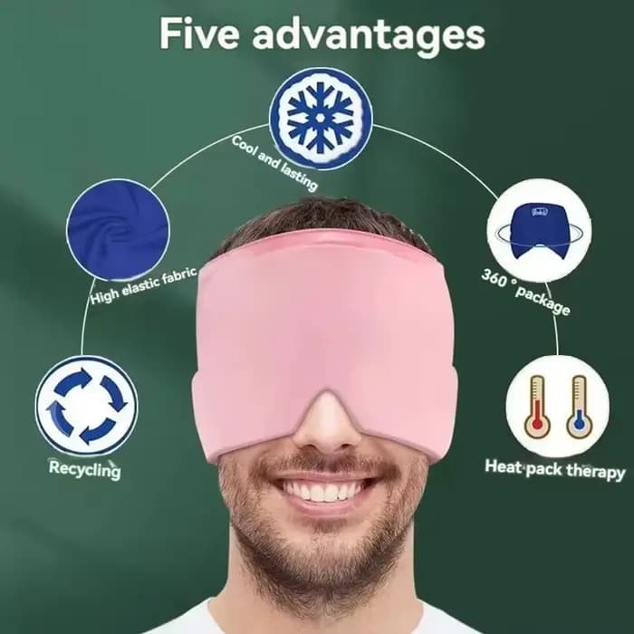 Casque de soulagement de la migraine en gel froid pour la tension