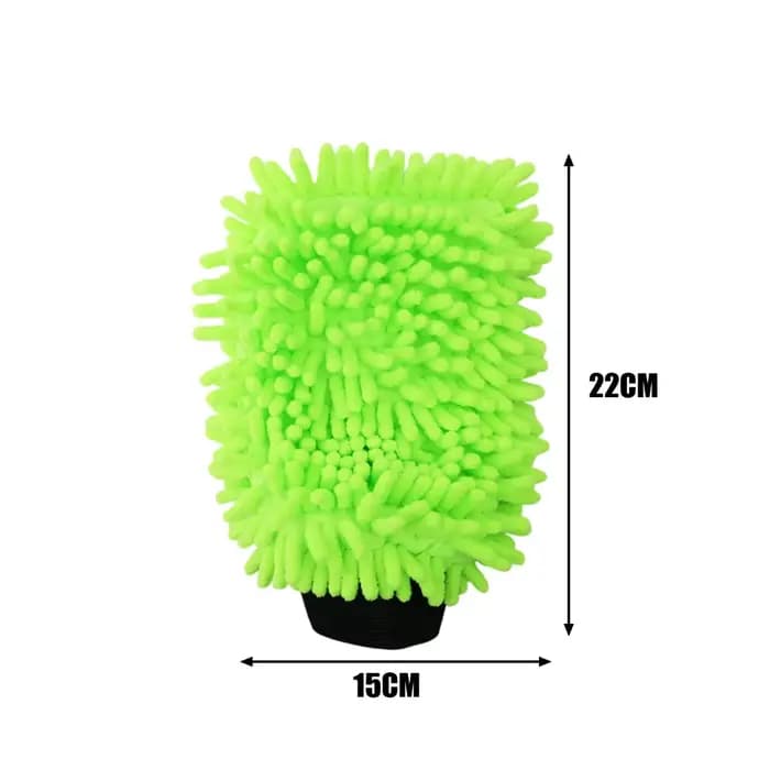 Gant de lavage de voiture en microfibre double face