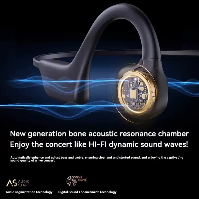 Nouveaux écouteurs sans fil à conduction osseuse avec micro pour le sport, la natation, écouteurs Bluetooth mains libres avec carte TF compatible