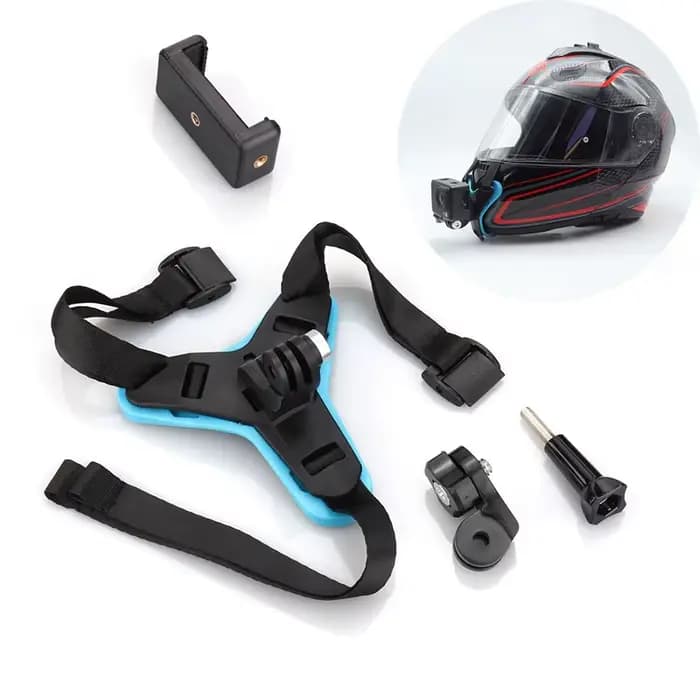Support de fixation mentonnière pour casque de moto compatible GoPro 13 12 11 10 9 Insta360 X5 DJI Osmo Action 6