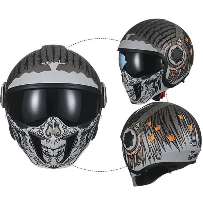 Cyril Casque de moto modulaire avec double visière