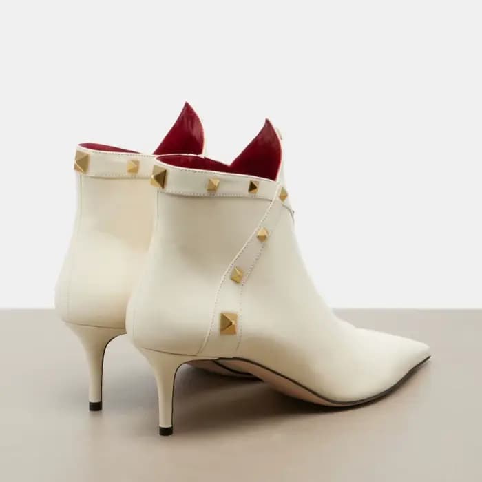 Nouvelles Bottines Femme Style Classique à Bout Pointu, Talons Fins, Décoration Rivets, Chaussures Sexy pour Soirées et Mariages