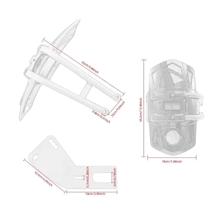 Garde-boue arrière modifié pour moto