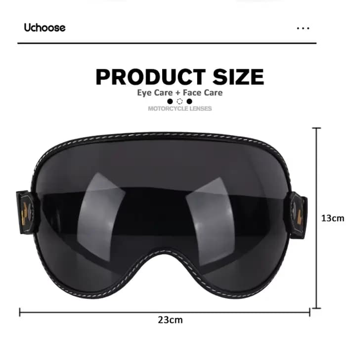 Demi-casque de moto rétro à visage ouvert