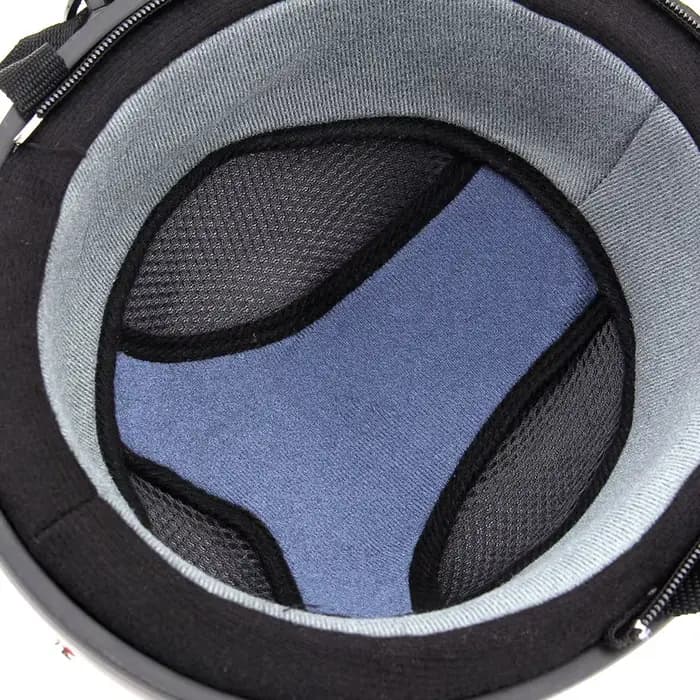 Casque de moto demi-visage ouvert avec lunettes visière écharpe motard Scooter