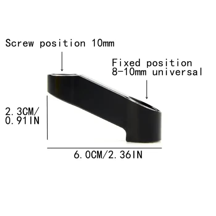 Adaptateur de fixation avant pour rétroviseur de moto et vélo électrique 10MM – Support de base étendu avec vis