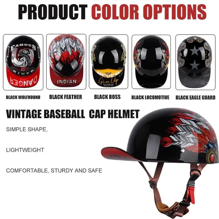 Casque de moto cascos véhicule électrique Locomotive pour demi-casque rétro quatre saisons
