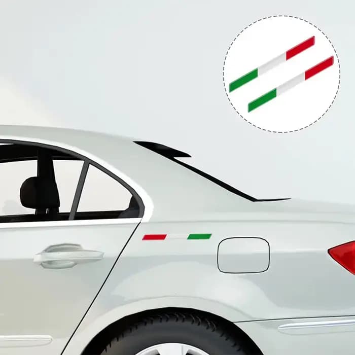 Autocollant 3D en époxy drapeau italien
