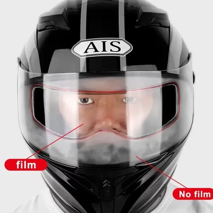 Film anti-pluie et anti-buée pour casque de moto