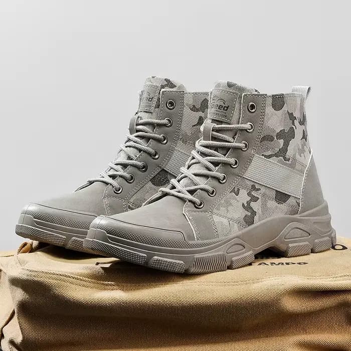 Bottes de combat montantes camouflage pour hommes
