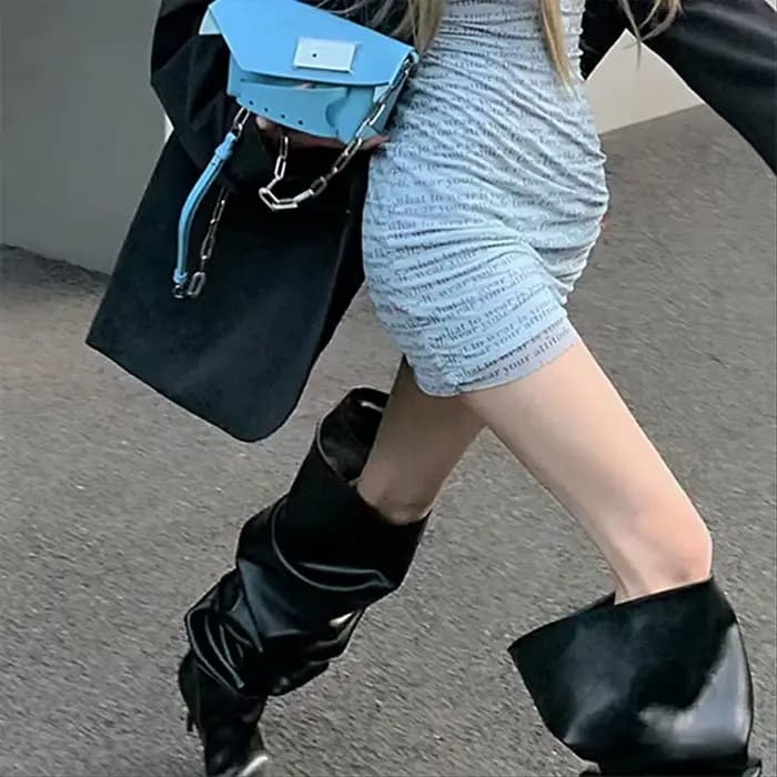 Bottes simples à talon fin pour femmes, tête pointue, manches anti-aldes, résistantes à l'usure, cuissardes, mode, automne, nouveau
