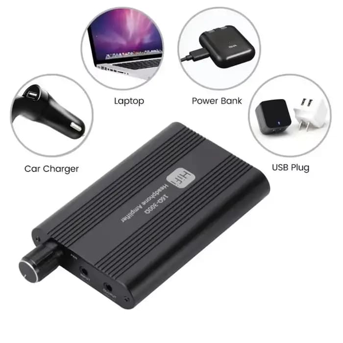 Amplificateur de casque HiFi 16-300Ω, Mini amplificateur audio stéréo HiFi, amplificateur audio avec câble Jack 3.5mm pour lecteur de musique