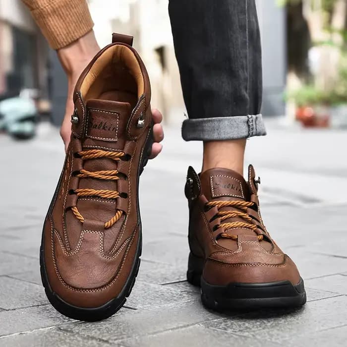 Bottes montantes à bout rond pour hommes