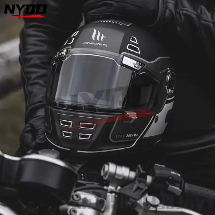 Casque de moto rétro JARmemorial pour hommes et femmes