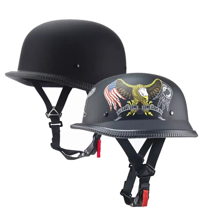 Casque de moto rétro ouvert