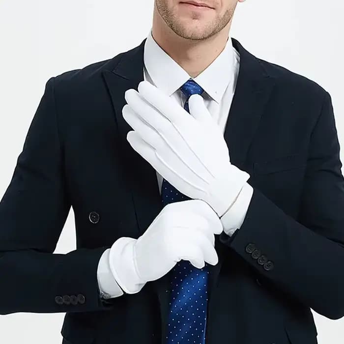 Gants chauffants blancs pour hommes