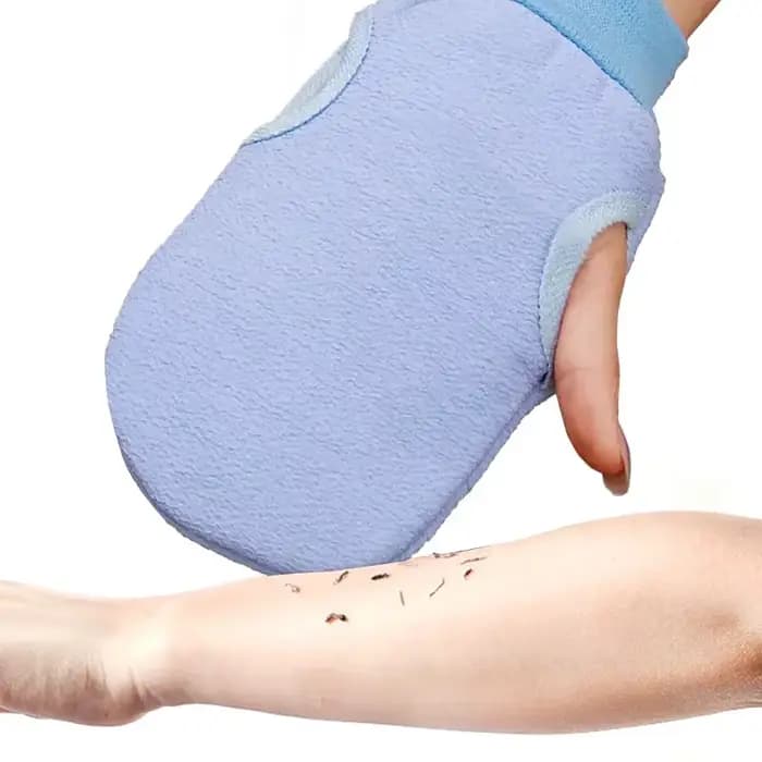 Gants exfoliants pour douche, 1 pièce, gant de nettoyage, frotter la peau morte, brosse pour le corps, serviette, mousse SPA, Massage corporel