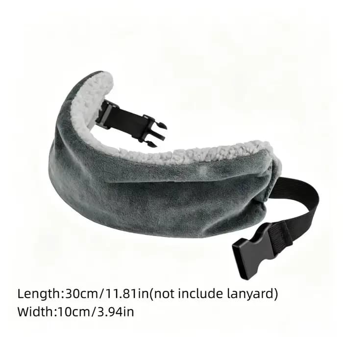 Essentiels de voyage : Masque de voyage ajustable, Sangle de soutien ergonomique multifonctionnelle pour la tête, Coussin de nuque souple et compact pour voitures