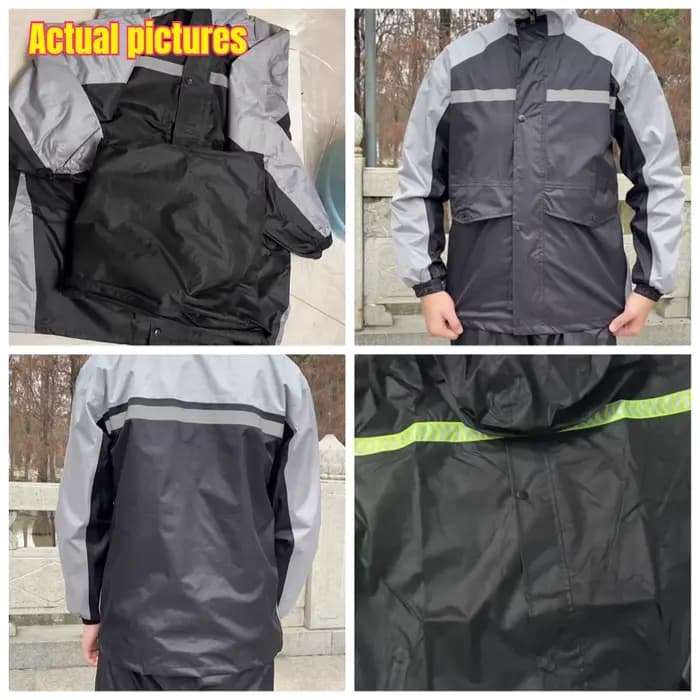 Combinaison de pluie pour moto de grande taille 6XL