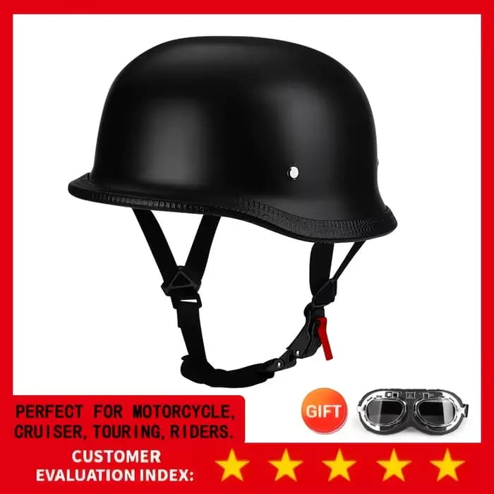 Demi-casque de Moto en cuir allemand