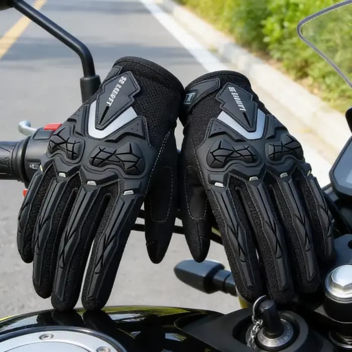 Gants de moto d'été – Protection contre les chocs antidérapante en maille respirante pour hommes et femmes pour
