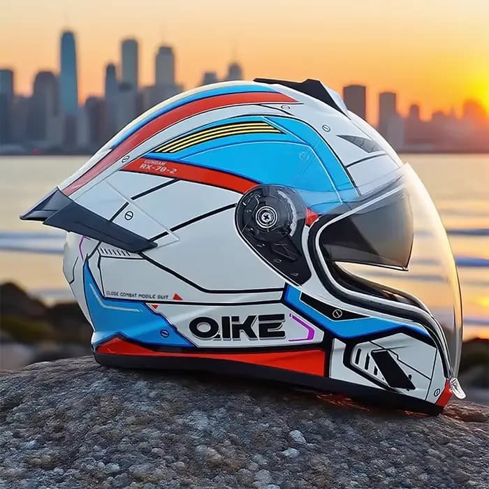 Casque de moto intégral modulaire pour adulte