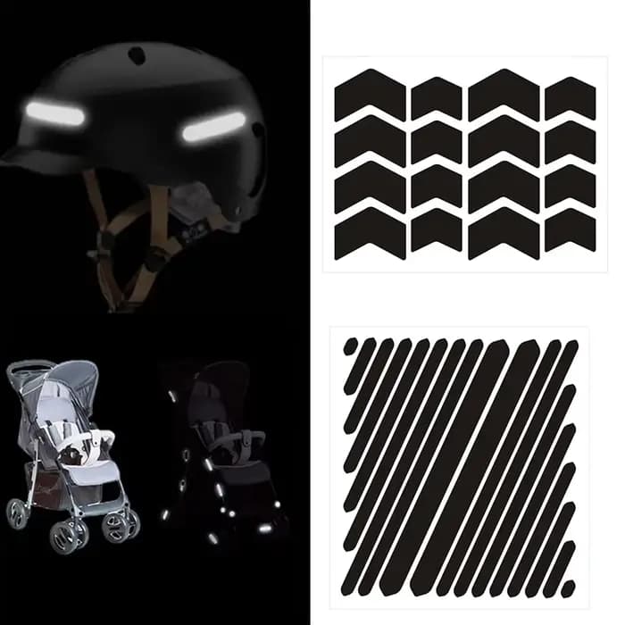 Autocollants noirs invisibles pour casques