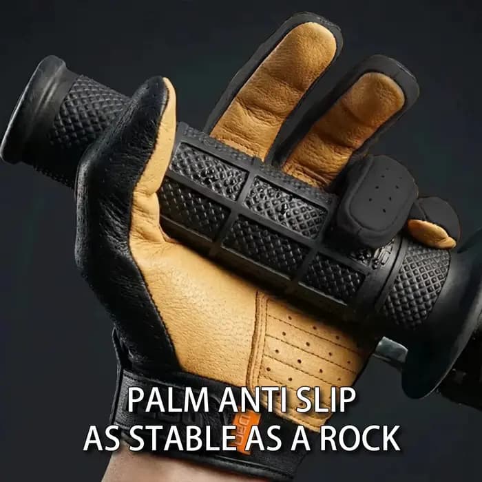 Gants de moto en cuir pour hommes