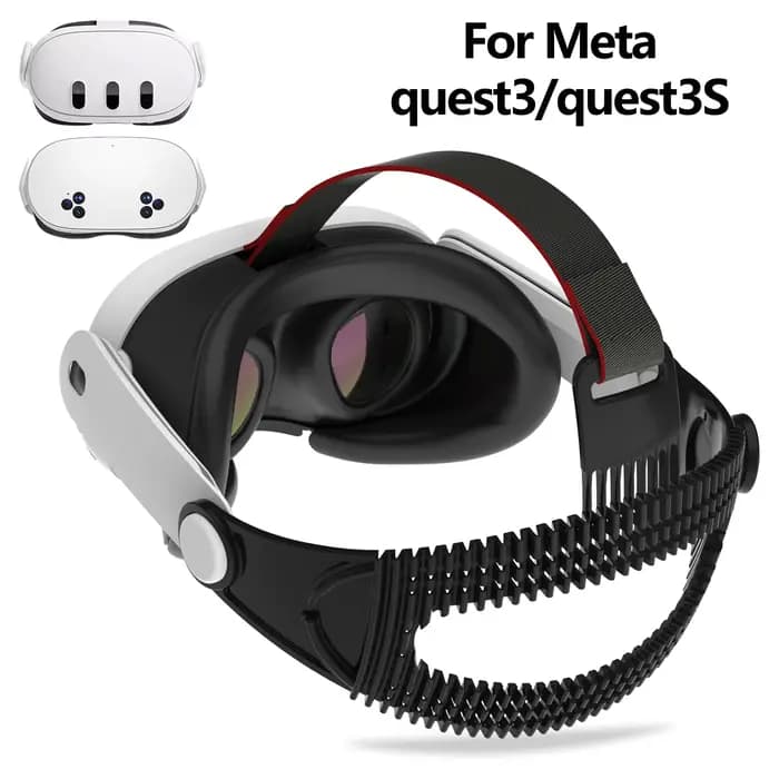 Sangle de tête Elite adaptée pour Meta Quest 3/Quest 3S, douce, confortable, respirante et réglable, accessoire pour casque VR